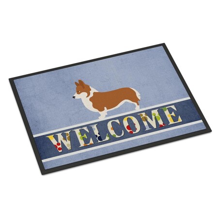 Carolines Treasures Pembroke Welsh Corgi Welcome Indoor or Outdoor Mat - 24 x 36 in. BB8320JMAT